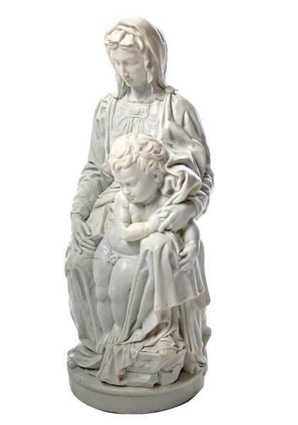 Madonna Of Bruges With Baby Jesus Statue by Michelangelo Replicas